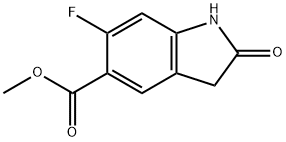 methyl 6-fluoro-2-oxo-2,3-dihydro-1H-indole-5-carboxylate Struktur