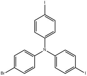 Benzenamine, 4-bromo-N,N-bis(4-iodophenyl)- Struktur