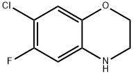 7-Chloro-6-fluoro-3,4,4a,8a-tetrahydro-2H-benzo[1,4]oxazine Struktur