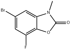 5-Bromo-7-fluoro-3-methyl-3H-benzooxazol-2-one Struktur