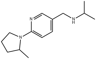 3-Pyridinemethanamine, N-(1-methylethyl)-6-(2-methyl-1-pyrrolidinyl)- Struktur