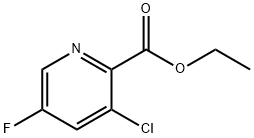 2-Pyridinecarboxylic acid, 3-chloro-5-fluoro-, ethyl ester Struktur