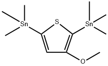 IN1667, (3-Methoxythiophene-2,5-diyl)bis(trimethylstannane) Struktur