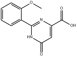 4-Pyrimidinecarboxylic acid, 1,6-dihydro-2-(2-methoxyphenyl)-6-oxo- Struktur