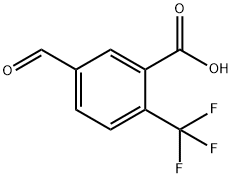 Benzoic acid, 5-formyl-2-(trifluoromethyl)- Structure