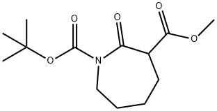 1-(tert-butyl) 3-methyl 2-oxoazepane-1,3-dicarboxylate Struktur