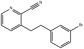 3-[2-(3-Bromophenyl)ethyl]-2-pyridinecarbonitrile Struktur