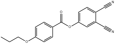 Benzoic acid, 4-propoxy-, 3,4-dicyanophenyl ester Struktur