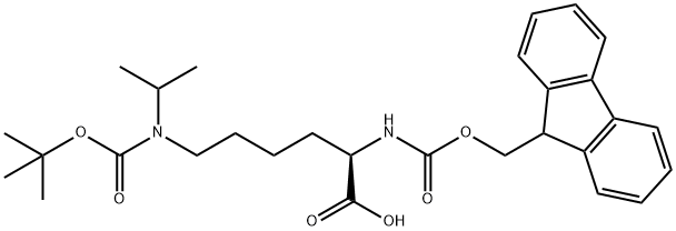 (9H-Fluoren-9-yl)MethOxy]Carbonyl D-Lys(iPr, Boc)-OH Struktur