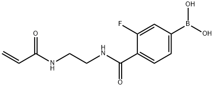 (4-((2-Acrylamidoethyl)carbamoyl)-3-?uorophenyl)boronic acid Struktur