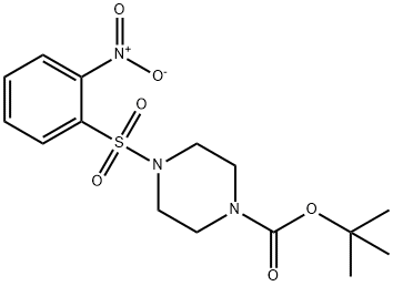 1-Piperazinecarboxylic acid, 4-[(2-nitrophenyl)sulfonyl]-, 1,1-dimethylethyl ester Struktur