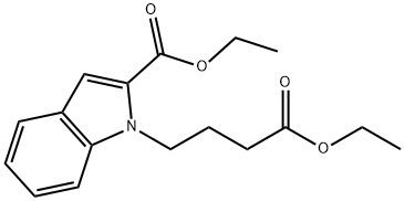 ethyl 1-(4-ethoxy-4-oxobutyl)-1H-indole-2-carboxylate Struktur