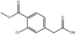 Benzeneacetic acid, 3-chloro-4-(methoxycarbonyl)- Struktur