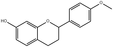 2H-1-Benzopyran-7-ol, 3,4-dihydro-2-(4-methoxyphenyl)- Struktur