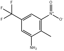 Benzenamine, 2-methyl-3-nitro-5-(trifluoromethyl)- Struktur