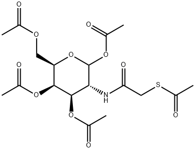 D-Galactopyranose, 2-[[2-(acetylthio)acetyl]amino]-2-deoxy-, 1,3,4,6-tetraacetate Struktur