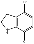 1H-Indole, 4-bromo-7-chloro-2,3-dihydro- Struktur