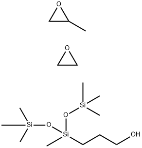 Oxirane, methyl-, polymer with oxirane, mono3-1,3,3,3-tetramethyl-1-(trimethylsilyl)oxydisiloxanylpropyl ether Struktur