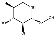 2-Fluoro-1,2,5-trideoxy-1,5-imino-D-glucitol Struktur