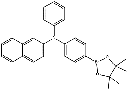 2-Naphthalenamine, N-phenyl-N-[4-(4,4,5,5-tetramethyl-1,3,2-dioxaborolan-2-yl)phenyl]- Struktur