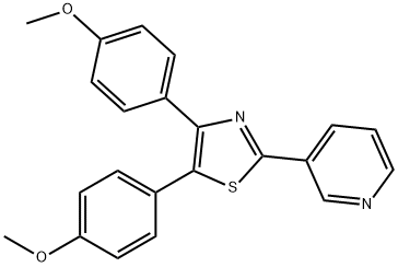 Pyridine, 3-[4,5-bis(4-methoxyphenyl)-2-thiazolyl]- Struktur