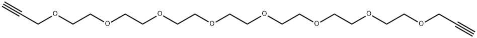 Bis-propargyl-PEG8 Struktur