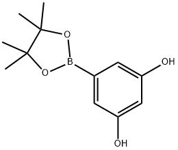 5-(4,4,5,5-Tetramethyl-1,3,2-dioxaborolan-2-yl)benzene-1,3-diol Struktur