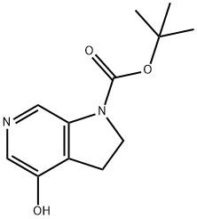 1H-Pyrrolo[2,3-c]pyridine-1-carboxylic acid, 2,3-dihydro-4-hydroxy-, 1,1-dimethylethyl ester Struktur