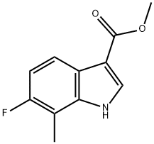 1H-Indole-3-carboxylic acid, 6-fluoro-7-methyl-, methyl ester Struktur