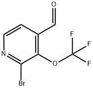 4-Pyridinecarboxaldehyde, 2-bromo-3-(trifluoromethoxy)- Struktur