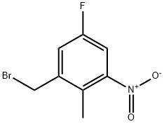 Benzene, 1-(bromomethyl)-5-fluoro-2-methyl-3-nitro- Struktur