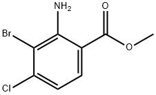 methyl 2-amino-3-bromo-4-chlorobenzoate Struktur