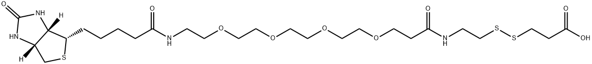 Biotin-PEG4-S-S-acid Struktur