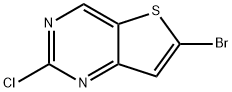 6-bromo-2-chlorothieno[3,2-d]pyrimidine Struktur