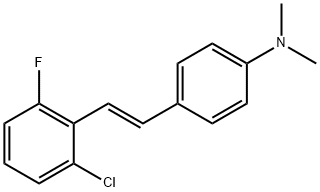 Benzenamine, 4-[(1E)-2-(2-chloro-6-fluorophenyl)ethenyl]-N,N-dimethyl- Struktur