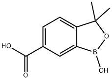 1-Hydroxy-3,3-dimethyl-1,3-dihydrobenzo[c][1,2]oxaborole-6-carboxylic acid Struktur