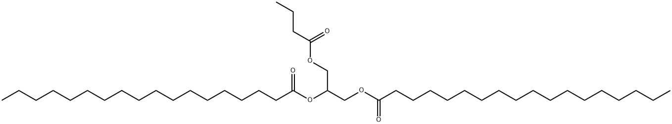 1,2-Distearoyl-3-Butyryl-rac-glycerol Structure