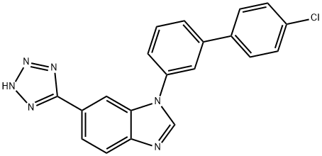 1-(4'-Chlorobiphenyl-3-yl)-6-(2H-tetrazol-5-yl)-1H-benzimidazole Struktur