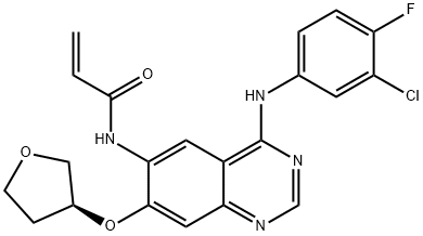 2-Propenamide, N-[4-[(3-chloro-4-fluorophenyl)amino]-7-[[(3S)-tetrahydro-3-furanyl]oxy]-6-quinazolinyl]- Struktur