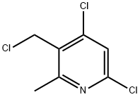 Pyridine, 4,6-dichloro-3-(chloromethyl)-2-methyl- Struktur