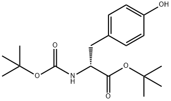 D-Tyrosine, N-[(1,1-dimethylethoxy)carbonyl]-, 1,1-dimethylethyl ester Struktur