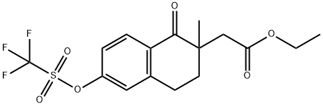 Ethyl 2-(2-methyl-1-oxo-6-(((trifluoromethyl)sulfonyl)oxy)-1,2,3,4-tetrahydronaphthalen-2-yl)acetate