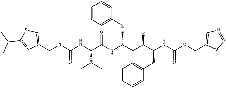 2,7,10,12-Tetraazatridecanoic acid, 4-hydroxy-12-methyl-9-(1-methylethyl)-13-[2-(1-methylethyl)-4-thiazolyl]-8,11-dioxo-3,6-bis(phenylmethyl)-, 5-thiazolylmethyl ester, (3S,4R,6R,9S)-|利托那韋雜質(zhì)17