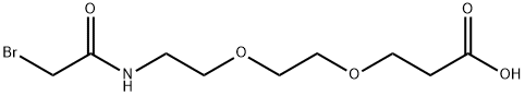 Bromoacetamido-PEG2-Acid Struktur