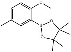 2-(2-Methoxy-5-methylphenyl)-4,4,5,5-tetramethyl-1,3,2-dioxaborolane Struktur