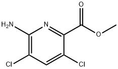 2-Pyridinecarboxylic acid, 6-amino-3,5-dichloro-, methyl ester Struktur