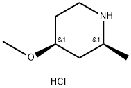 (2S,4S)-4-Methoxy-2-methylpiperidine hydrochloride Struktur