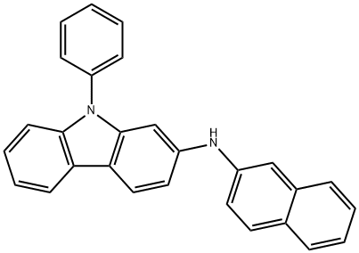 N-2-naphthalenyl-9-phenyl-9H-carbazole-2-amine Struktur