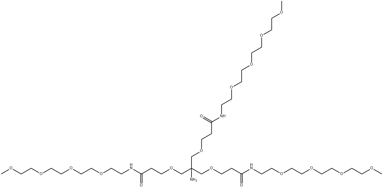 Amino-Tri-(m-PEG4-ethoxymethyl)-methane Struktur