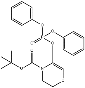 4H-1,4-Oxazine-4-carboxylic acid, 5-[(diphenoxyphosphinyl)oxy]-2,3-dihydro-, 1,1-dimethylethyl ester Struktur